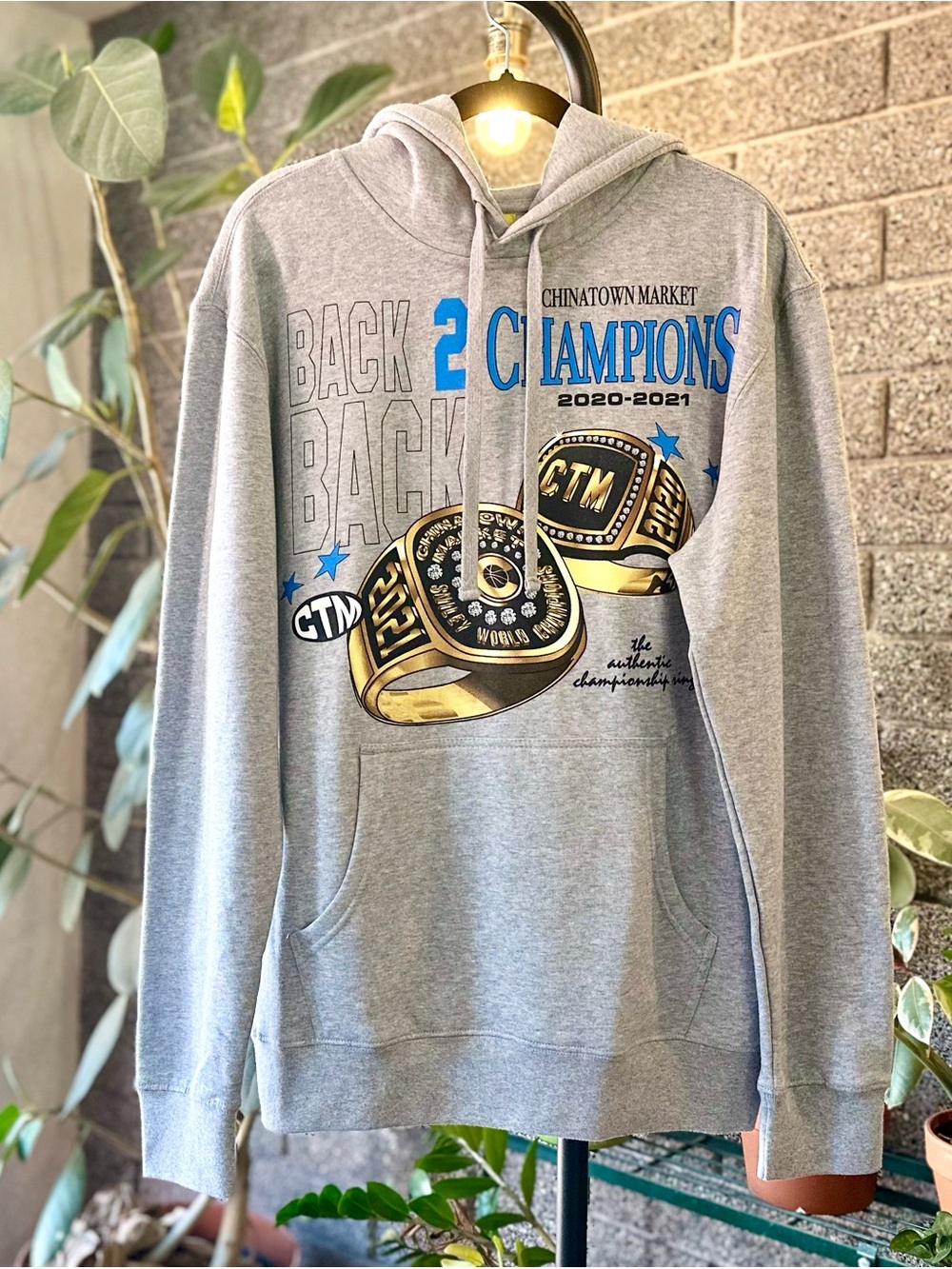 NEW NWT Grey China Town Market Hoodie Sweatshirt
